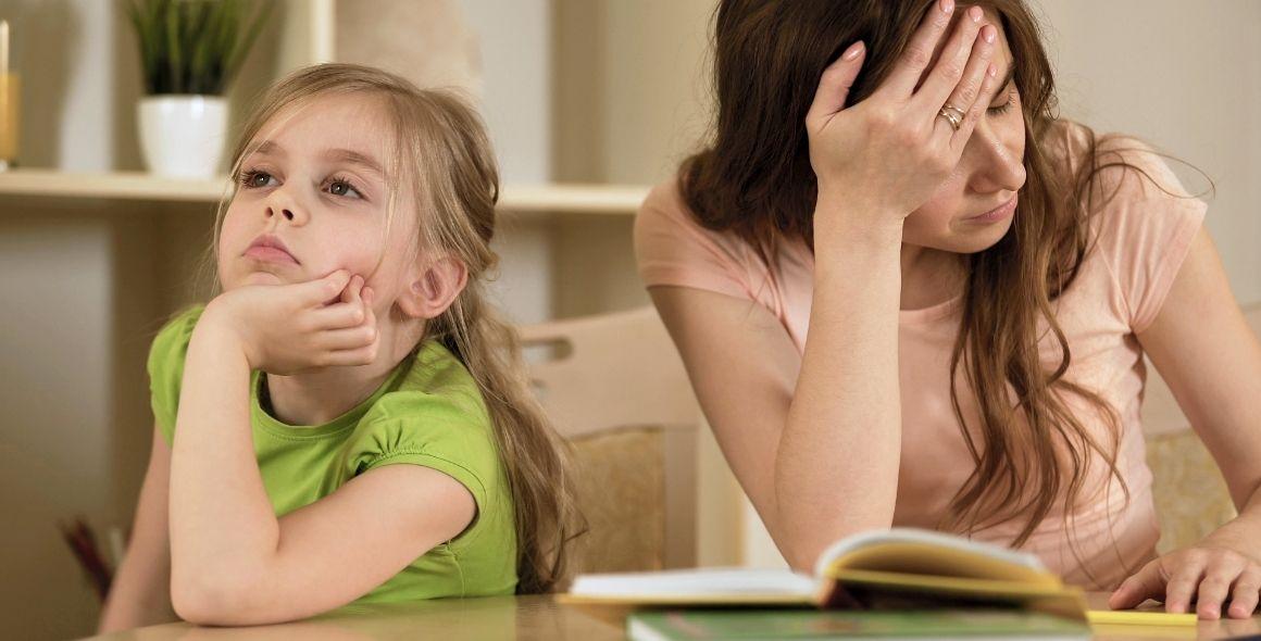 Mother frustrated with daughter homeschooling